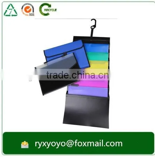 wholesale pp plastic poly hanging wall file holder with pockets