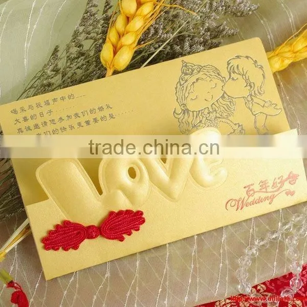 Luxurious paper wedding invitation card