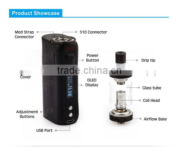 Newest 2016 Arrival Youde first starter kit with UD Balrog 70w TC mod and BALROG tank 70W from Elego wholesale UD BALROG 70W