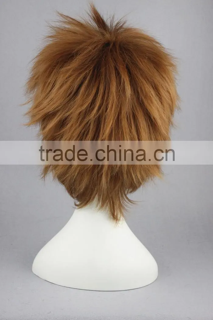 High Quality 35cm Short Straight Sekai ichi Hatsukoi Yanase Yuu Brown wig Synthetic Anime Wig Cosplay Hair Wigs Party Wig