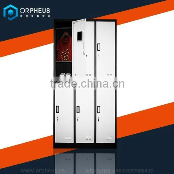 Elegant White Color Moisture Resistant Swimming Pool Changing Room Locker For 6 Person