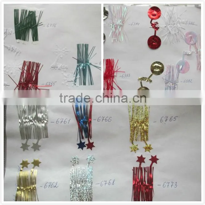 Metalized Tinsel Garland Cutting Machine with star,heart shape