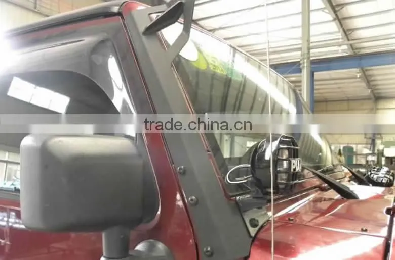 Steel Cab Upper Windshield Mounting Brackets for LED Light bar for Jeep Wrangler