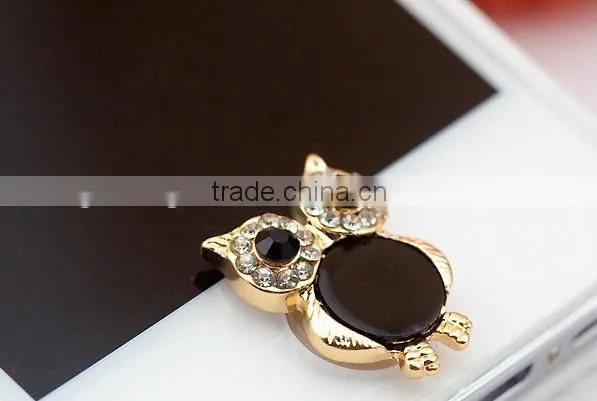 crystal cat home button sticker for iphone/ipad/ipod