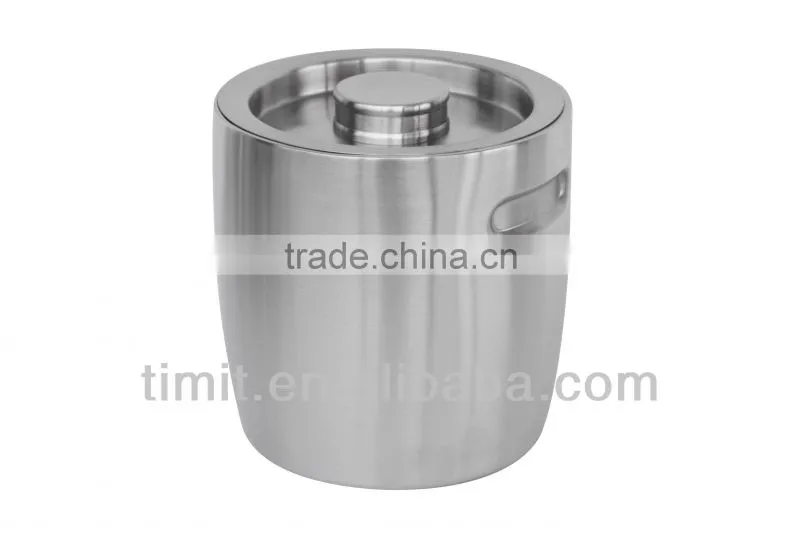 Double wall S/S Ice Bucket with lid