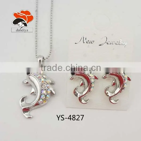 2014 Hot Sale Produce High Quality Cute Dolphin For Children/Women Jewelry
