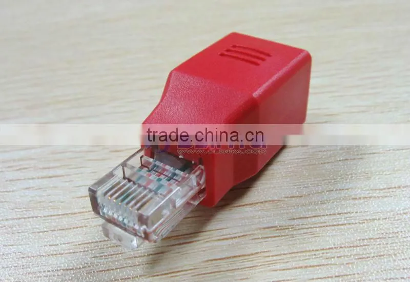 Red Color Housing Ethernet High Speed RJ45 Connector