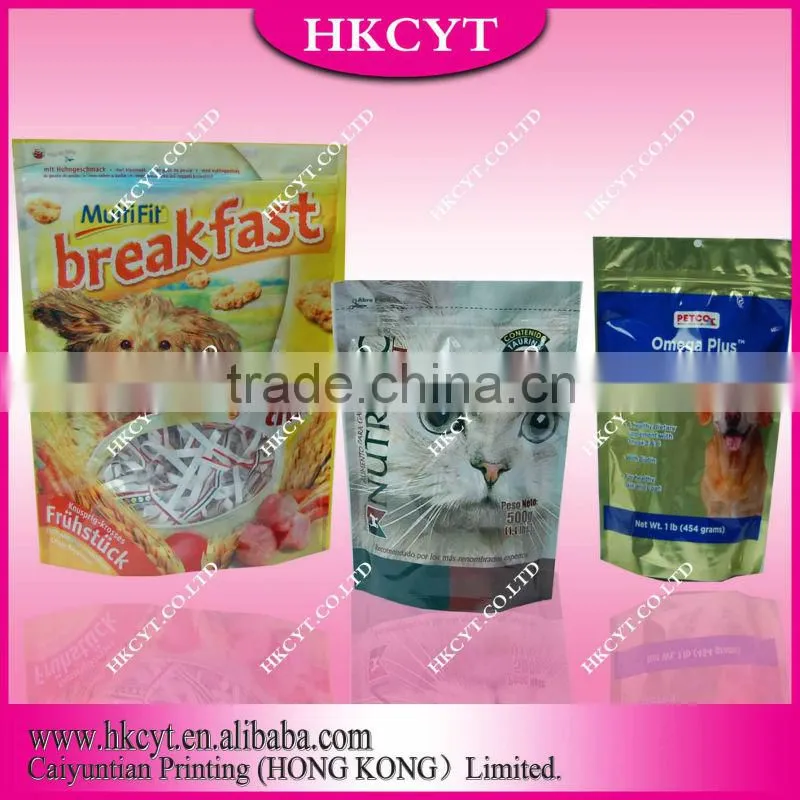 Dog food bag/Dry pet food packaging bag/ Stand up zipper bag for pet food packaging