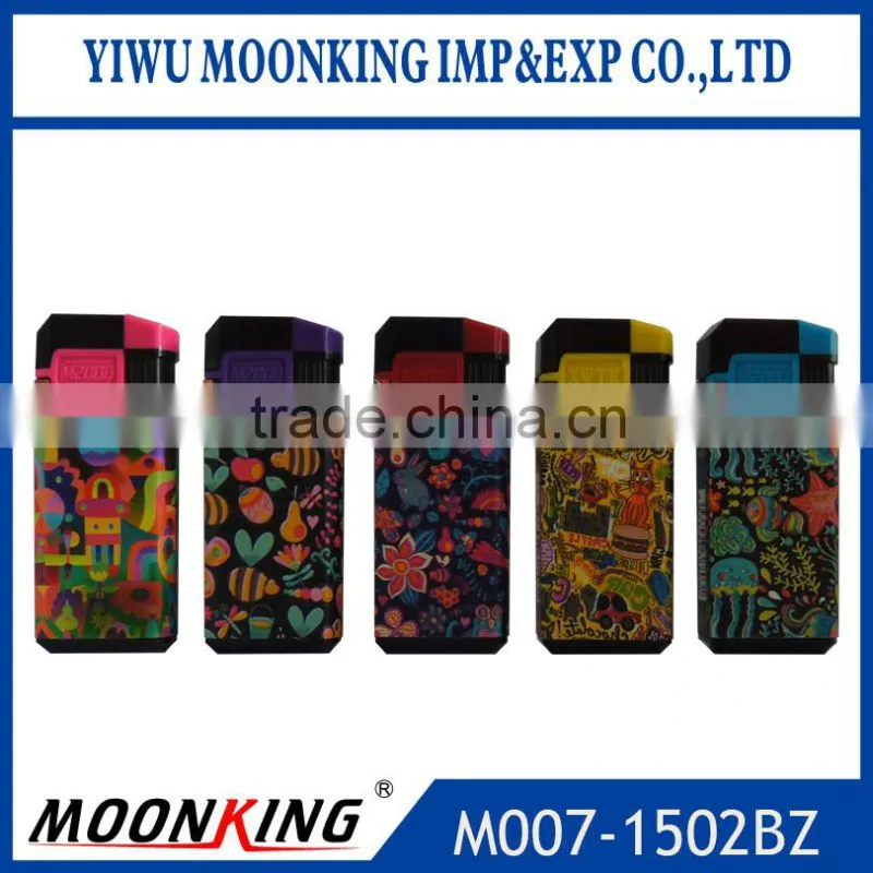 Automatic cap color ignition electron cigarette customized brand picture logo lighter