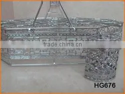 HG676 Wire Made Square Shape Cup Rack 16pcs