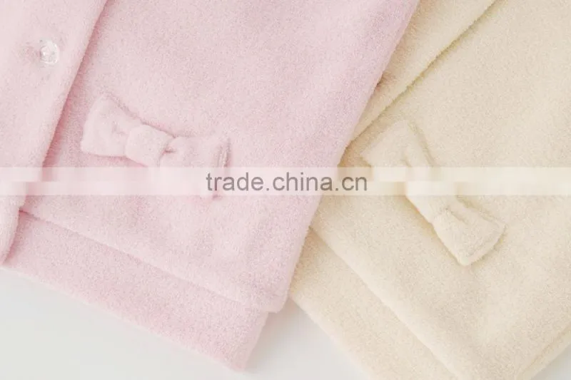 cute Japanese wholesale high quality product baby jacket children winter clothes kid toddler clothing infant garment with ribbon