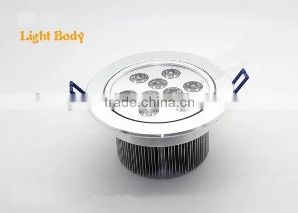 Dimable 110 volt led ceiling lights 9w aluminum epistar chip