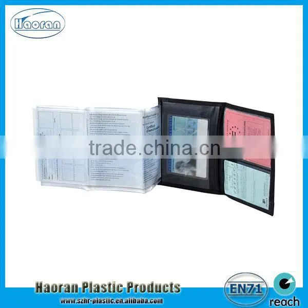 PVC leather file folders,leather zipper document holders