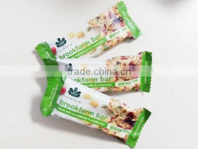 food grade cereal bar packaging/energy bar plastic bag