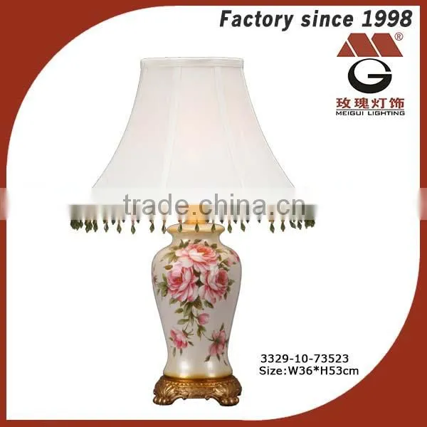 white shade nightlight in porcelain