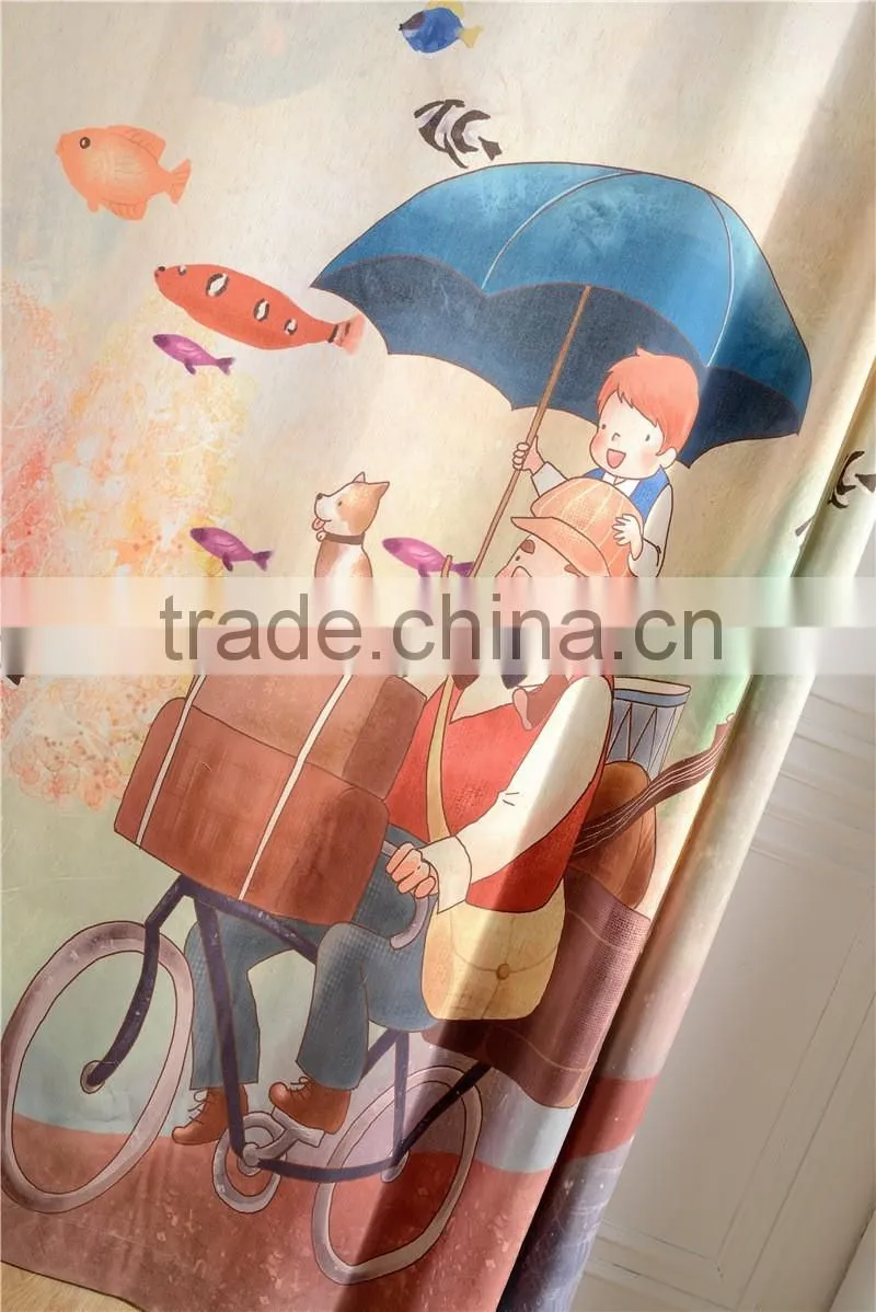 Printed Cartoon Curtain Fabric