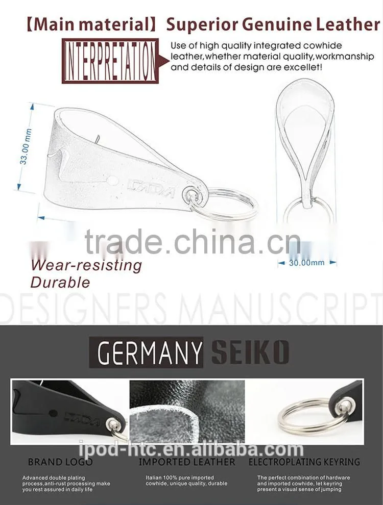 Exclusive Custom Gift Mobile Phone Genuine Leather Stand With Key Ring