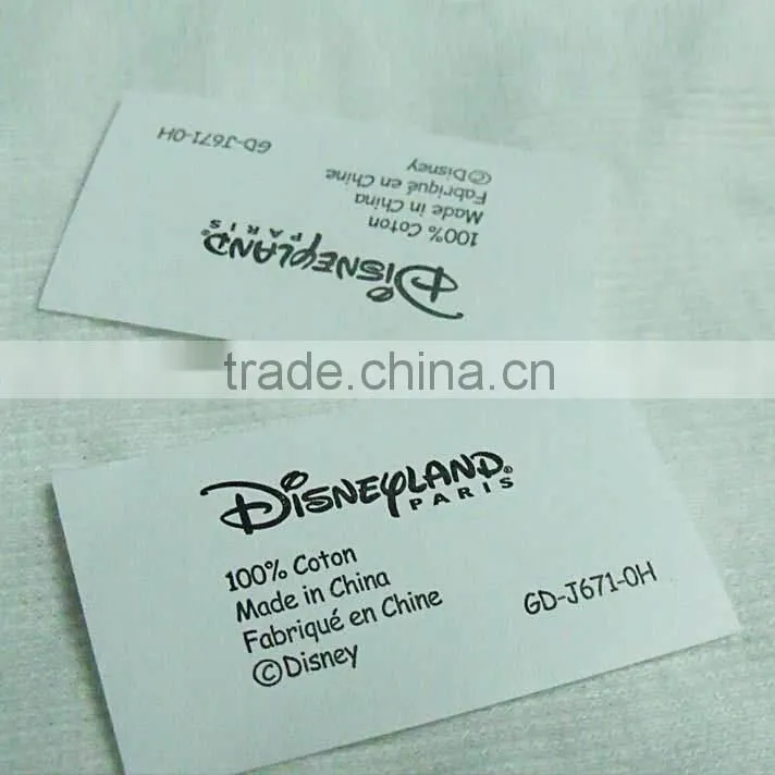 New design,Eco friendly with low price tyvek printed sew in labels