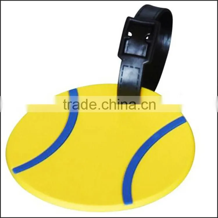 Custom design promotional round shape plastic luggage tag