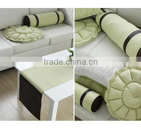 2015 fashion design round cotton linen sofa cushion seat pad