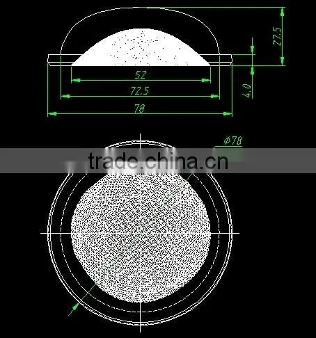 Anti-glare LED Optical Glass lens hardware for Industrial light