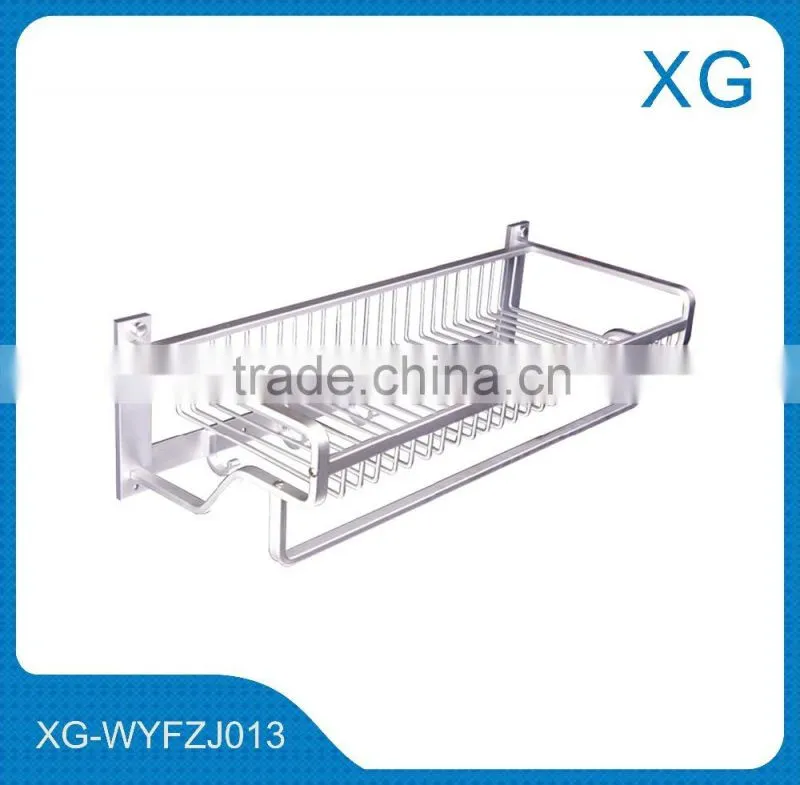 Bathroom wall mounted corner shelves/Hot sale metal chrome bathroom shelf /corner rack