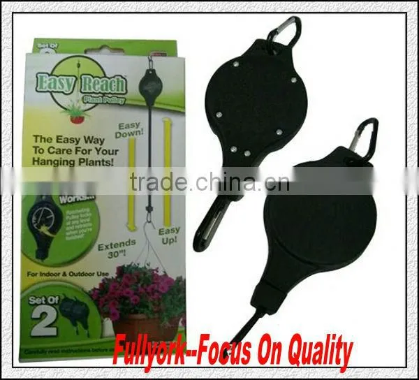 Easy Reach Plant Hanger Pulley For Hanging Baskets Bird Feeders Raise LowerAs Seen On TV