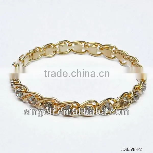 Fashion gold bangle jewelry set faux diamond bangle indian jewelry