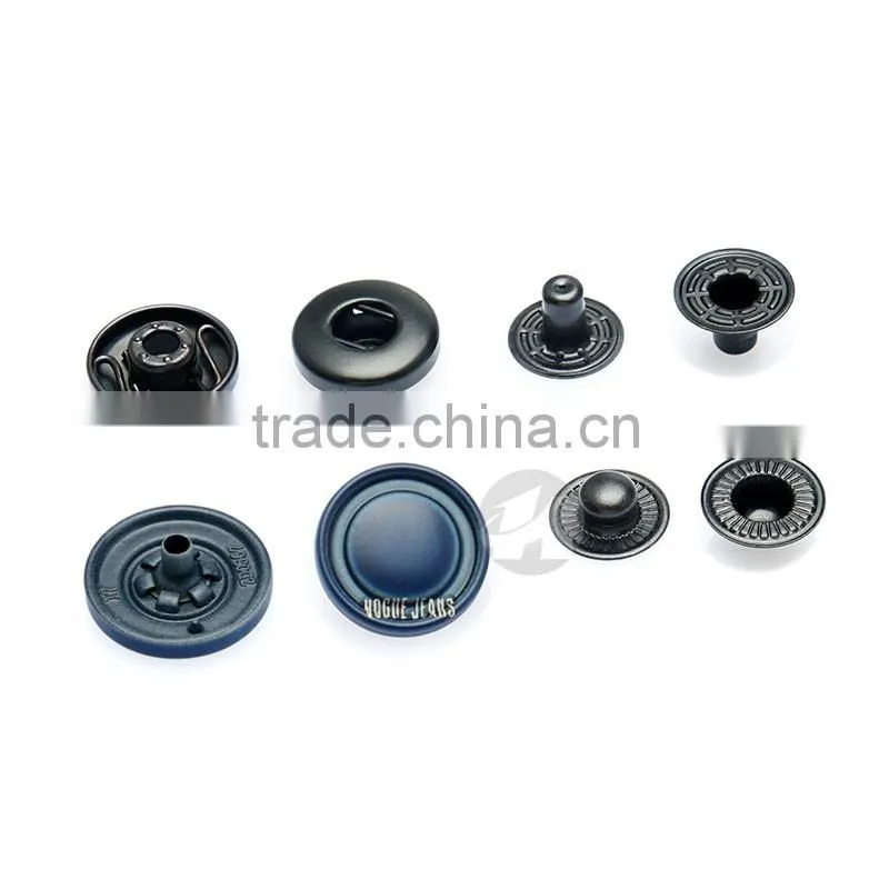 Fashion Decorative Blue Four Parts Press Metal Snap Button for coat