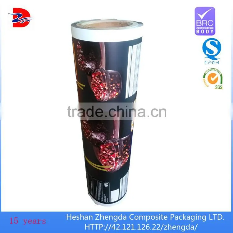 pet laminated material meat food vaccum gravre printing packaging film roll