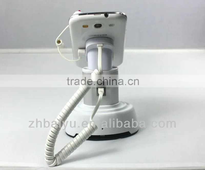 Independent chargable security alarm aluminum phone holder