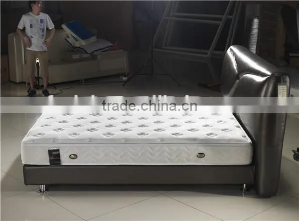 Vintage luxury pocket spring vaccum compressed mattress / 2015 New Design Rolled-Pack Pocket Spring Mattress 5MT9