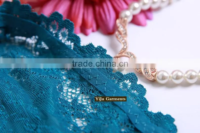 Best selling basic daisy lace women cotton breif underwear