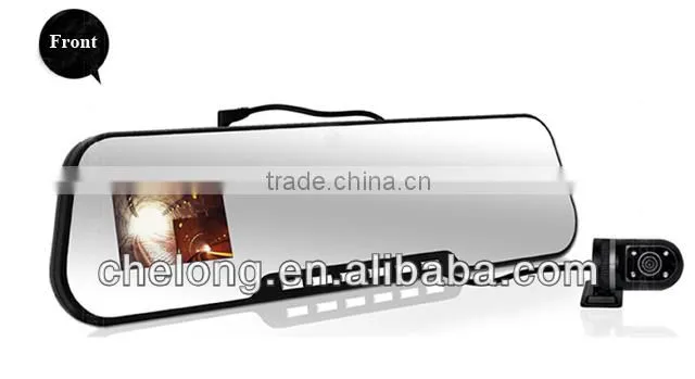 2.7" TFT Front & Back Display HD 720P Automobile Rearview Mirror Data Recorder