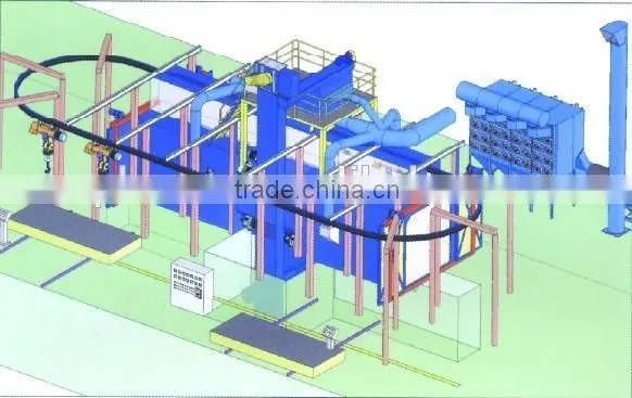 1 high quality hanger type sandblasting machine