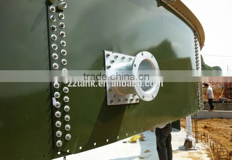 fire protection glass fused to steel tank easy installation