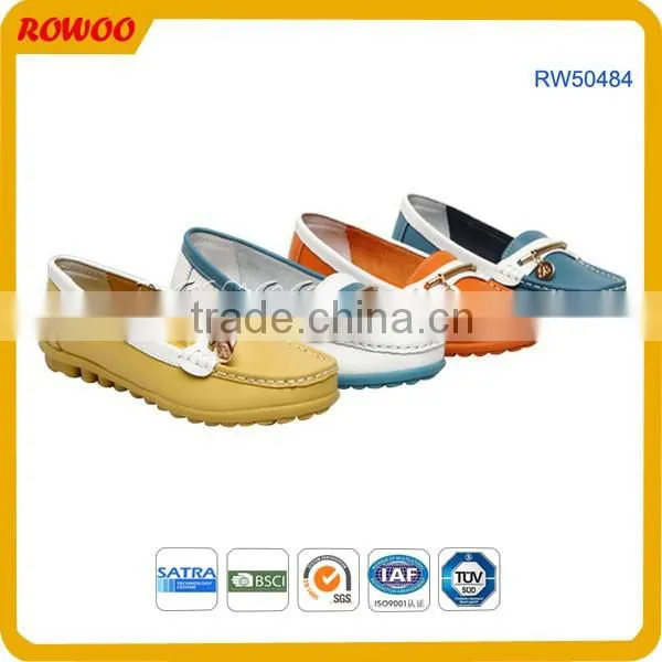 hot selling fashion leather women casual shoes,women moccasins comfortable flat shoes