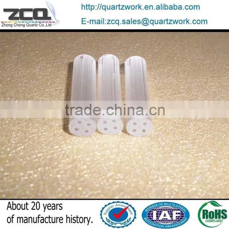 Ozone Free Capillary Quartz Glass Tube With Seven Or Four Holes Inside