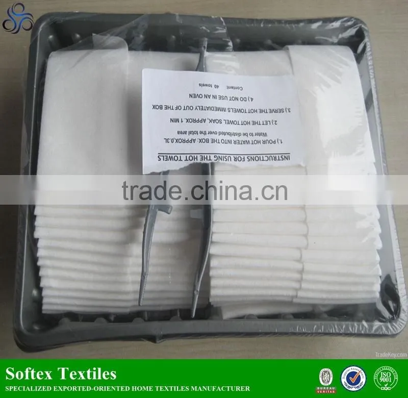 cotton disposable airplane washcloth hot towel