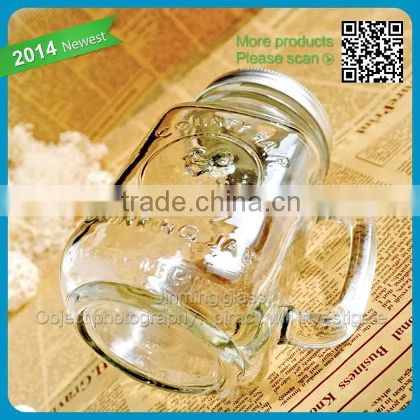 I have wholesale machine press glass jar bottles with handle