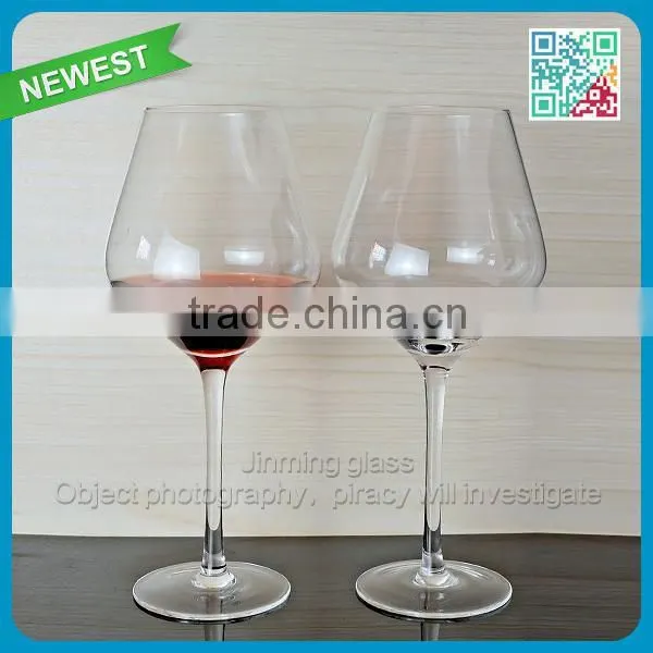 Clear glass with gold trim and decorations wine glass cup