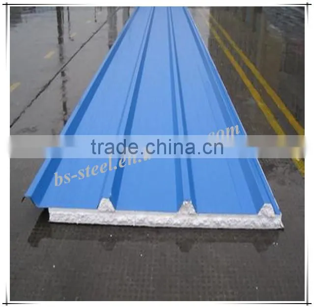 Corrugated EPS Polyurethane Foam Cold Room Panel