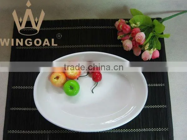 ceramic egg shape oval serving plate
