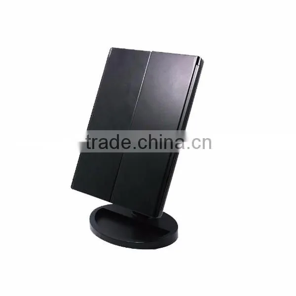Newest touch sensor usb directly charging lighted vanity table mirror with 3 sides