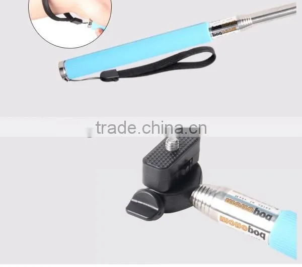 Hot extendable monopod selfie stick, handheld camera photo monopod with adjustable phone holder 3 colors