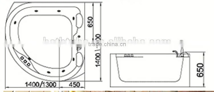 cUPC pearl hydromassage bathtub,bathtub with massage jets,massage bathtub with tv