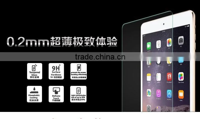 Hot Selling Tempered Glass Screen Protector For ipad Air/Air 2 Tempered Glass