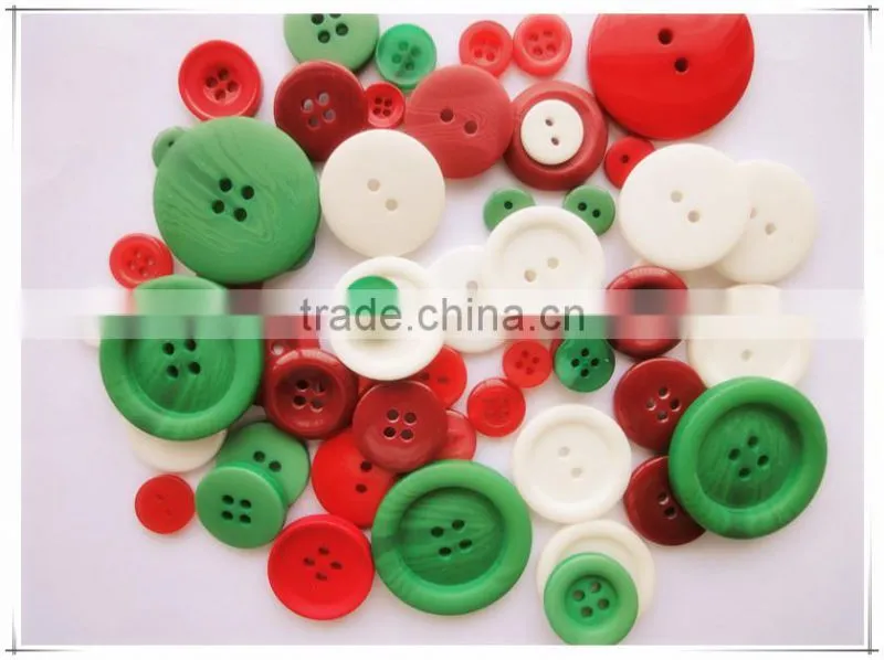 DIY Christmas decorative buttons, decoration round resin buttons