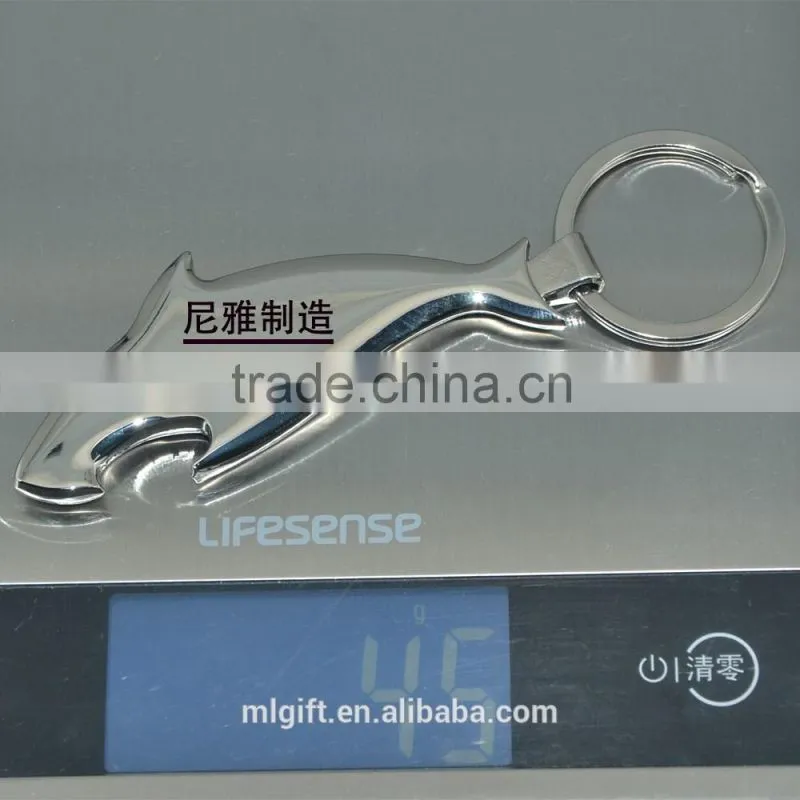 Promotion Porpoise shape custom metal beer bottle opener keychain