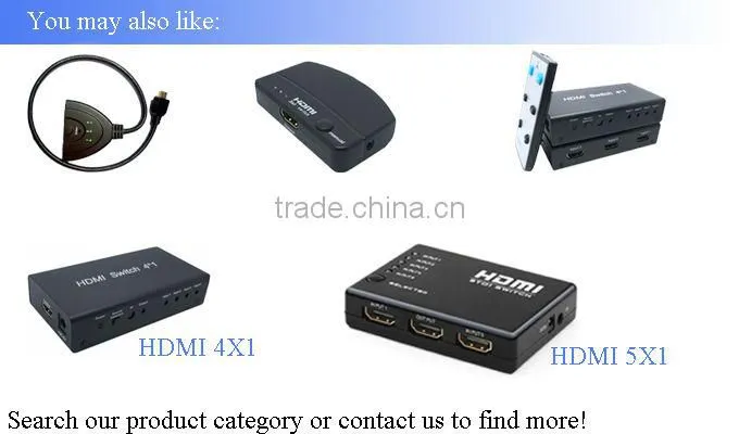 3 way in 1 way out HDMI switch 1.3 1.4